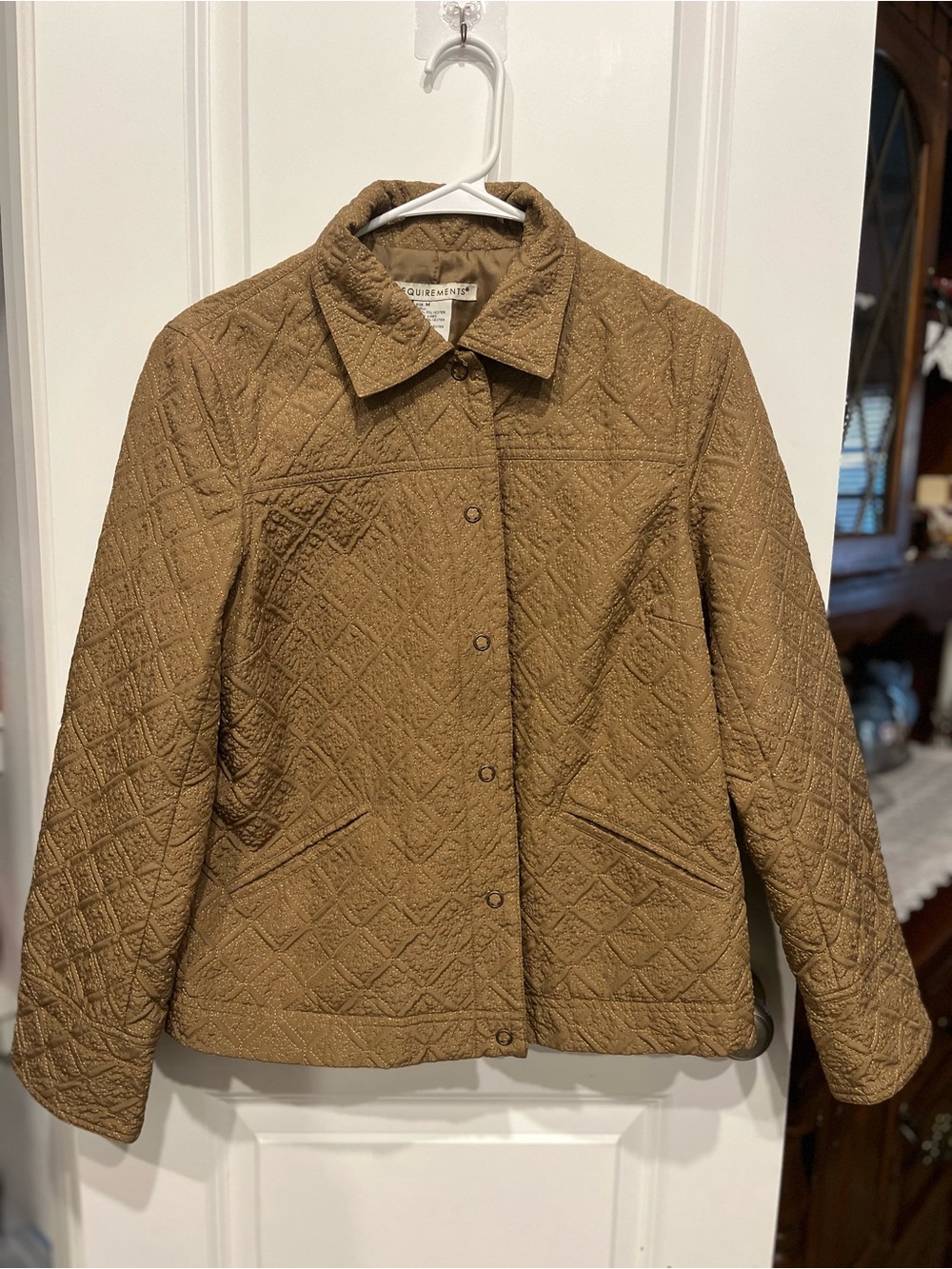 REQUIREMENTS Quilted Golden Satan Puffer Jacket